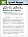 APA System Report 102: APA Simplified Wall Bracing Method