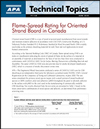 Technical Topics: Flame-Spread Rating for Oriented Strand Board (OSB) Sheathing in Canada