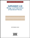 Plywood Design Specification, Supplement 4-23: Design and Fabrication of Sandwich Panels