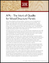 APA – The Mark of Quality for Wood Structural Panels
