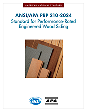 ANSI/APA PRP 210: Standard for Performance Rated Engineered Wood Siding