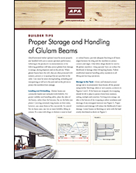 Builder Tips: Proper Storage and Handling of Glulam Beams