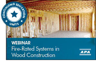 Fire-Rated Systems in Wood Construction webinar