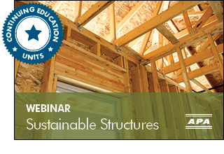 Sustainable Structures Built with Engineered Wood webinar