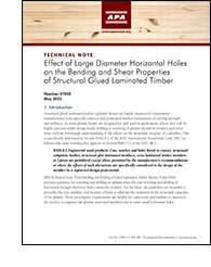 Effect of Large Diameter Horizontal Holes on the Bending and Shear Properties of Structural Glued Laminated Timber