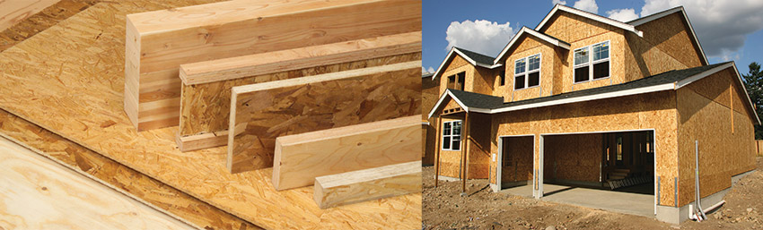 Engineered wood products and construction