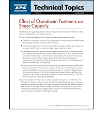 Technical Topics: Effect of Overdriven Fasteners On Shear Capacity