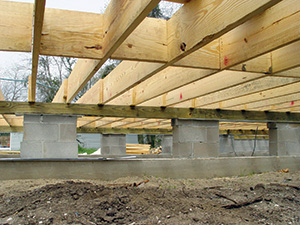 Pier-and-beam foundation