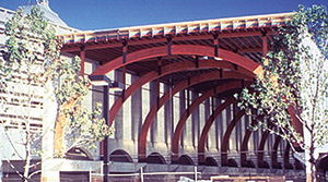 Glulam used in Back Bay Station