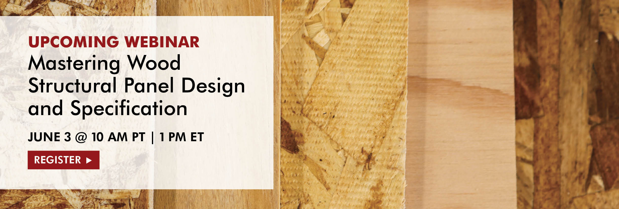 Webinar: Mastering Wood Structural Panel Design and Specification
