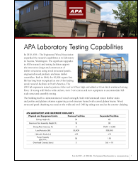 APA Laboratory Testing Capabilities
