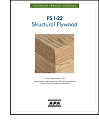 Voluntary Product Standard PS 1 Structural Plywood