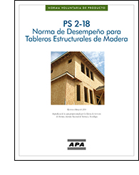 PS 2-18, Norma de Desempeño para Tableros Estructurales de Madera