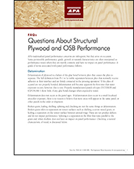 FAQs: Questions about Structural Plywood and OSB Performance