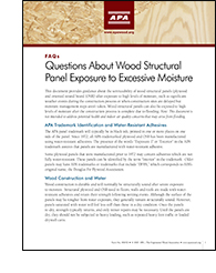 FAQs: Questions About Wood Structural Panel Exposure to Excessive Moisture