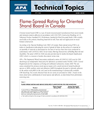Flame-Spread Rating for Oriented Strand Board in Canada, TT-128 (NEW)