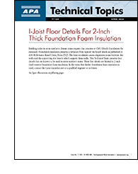 TT-129: I-Joist Floor Details for 2-Inch-Thich Foundation Foam Insulation