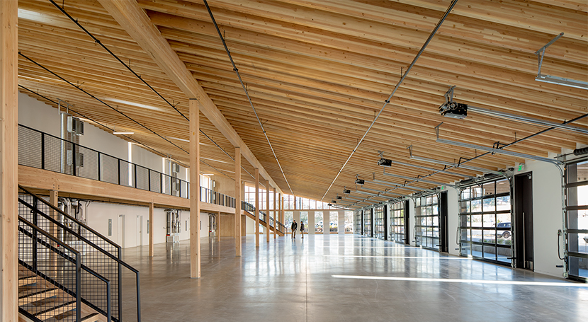 The interior of the Flex Building, designed by LEVER Architecture