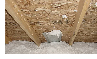 Improperly ventilated attic