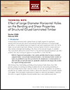 Technical Note: Effect of Large Diameter Horizontal Holes on the Bending and Shear Properties of Structural Glued Laminated Timber (Glulam)