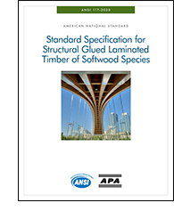 ANSI 117-2020: Standard Specification for Structural Glued Laminated Timber of Softwood Species