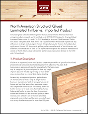 North American Structural Glued Laminated Timber vs. Imported Product