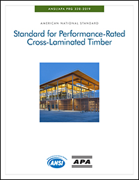 ANSI/APA PRG 320: Standard for Performance Rated Cross-Laminated Timber