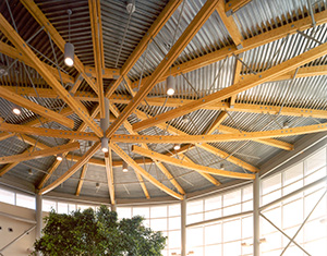 Glulam used in Victoria, BC airport terminal Glulam used in Victoria, BC airport terminal
