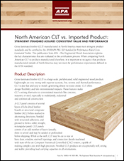 Cross-Laminated Timber: North American CLT vs. Imported Product