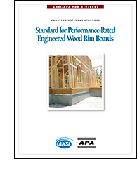 ANSI/APA PRR 410-2021: Standard for Performance Rated Engineered Wood Rim Boards