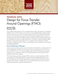 Technical Note: Design for Force Transfer Around Openings, Form T555